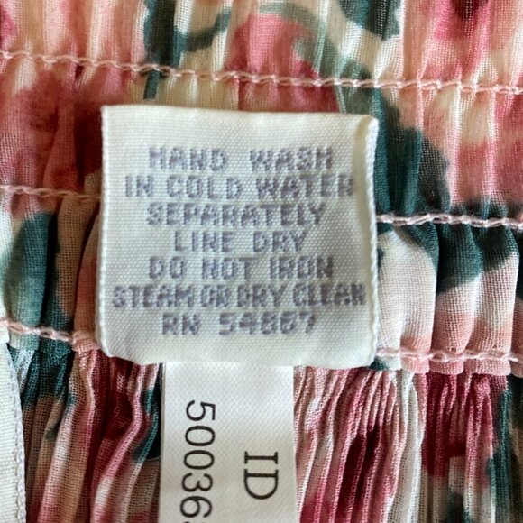 EXPRESS Campaignie Internationale Floral Pull-On/Button-Up Midi Skirt Sz L #345H - Picture 9 of 9